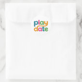 Buntes Play Date Logo Sticker (Tasche)