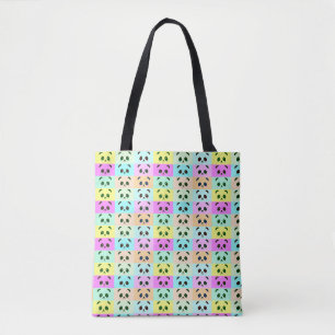 Buntes Pop-Kunst-Panda-Bärn-Rosa-blaues Grün-Gel Tasche