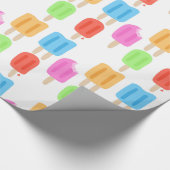 Buntes Popsicle-Muster Geschenkpapier (Ecke)
