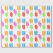 Buntes Popsicle-Muster Geschenkpapier (Flach)