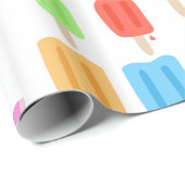 Buntes Popsicle-Muster Geschenkpapier (Rolleneckpunkt)