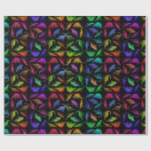 Buntes prähistorisches Dinosaurier-Packpapier Geschenkpapier (Flach)