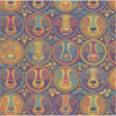 Buntes psychedelisches Katzen-Sticker  Aufkleber (Vorderseite)