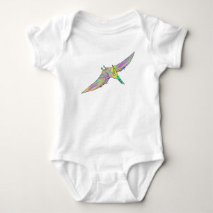 Buntes Pterodaktylus Süße Baby Dinosaurier Kunst Strampler