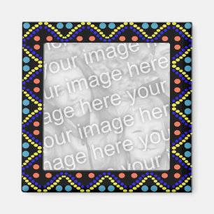 buntes Punkte photoframe Magnet