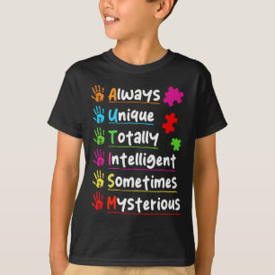 Buntes Puzzle Autismus-Bewusstsein Total Intellige T-Shirt
