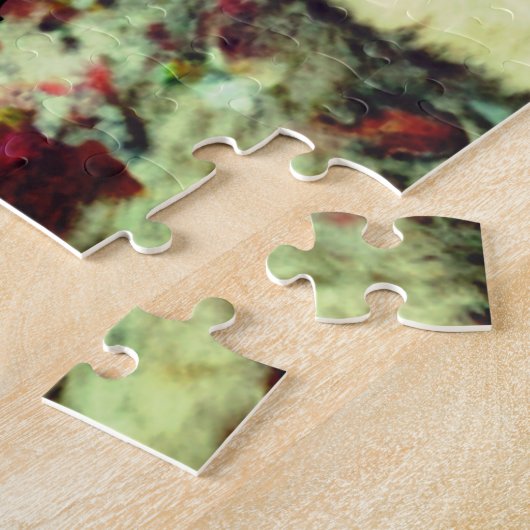 buntes Puzzle mit Katz & Tasse Tee (Seite)