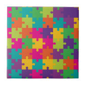 Buntes Puzzle-Muster Fliese (Vorderseite)