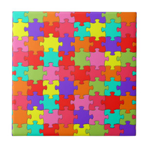 Buntes Puzzle-Muster Fliese