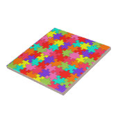 Buntes Puzzle-Muster Fliese (Seite)