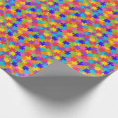 Buntes Puzzle-Muster Geschenkpapier (Ecke)