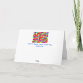 Buntes Puzzle-Muster Karte (Rückseite)