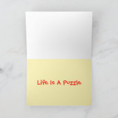 Buntes Puzzle-Muster Karte (Innenseite)