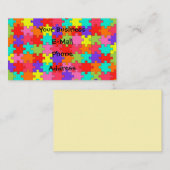 Buntes Puzzle-Muster Visitenkarte (Vorne/Hinten)