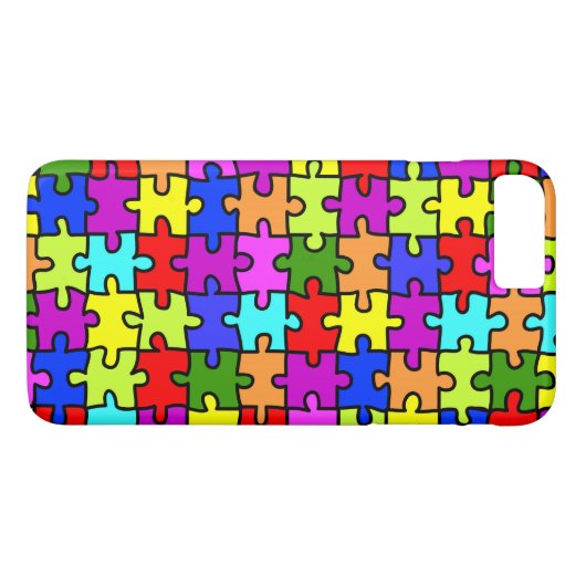 Buntes Puzzlemuster des Regenbogens Case-Mate iPhone Hülle (Rückseite (Horizontal))