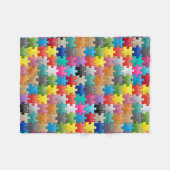 Buntes Puzzlespielmuster Fleecedecke (Vorderseite (Horizontal))