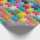 Buntes Puzzlespielmuster Geschenkpapier (Ecke)