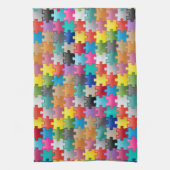 Buntes Puzzlespielmuster Geschirrtuch (Vertikal)
