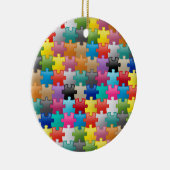 Buntes Puzzlespielmuster Keramik Ornament (Rechts)