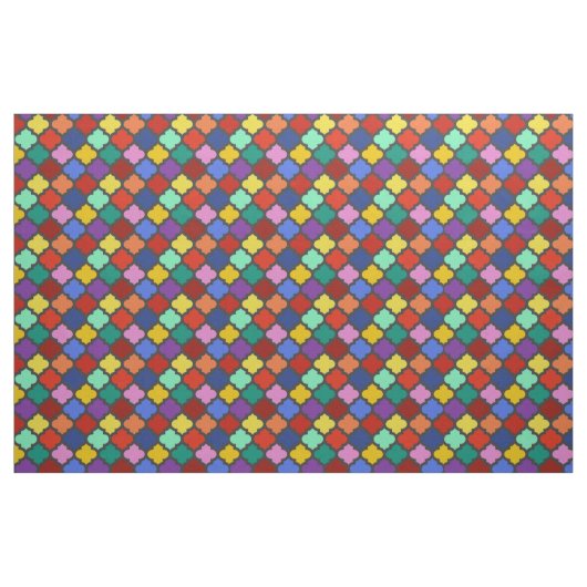 Buntes Quatrefoil Gitter-Gitter hübsch Stoff (Yard (91,4 cm))