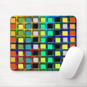 Buntes Rasterpflaster von Shirley Taylor Mousepad