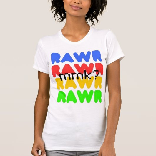 buntes RAWR T-Shirt (Vorderseite)
