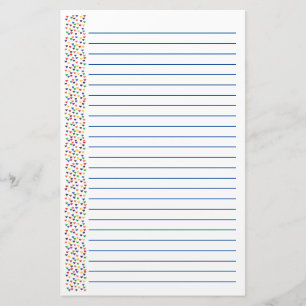 Buntes Regenbogen-Herz gezeichnete Briefpapier