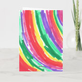 Buntes Regenbogen-Kinderkunstwerk Karte (Rückseite)