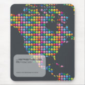 Buntes Regenbogen-Mosaik punktiert moderne Mousepad (Vorne)