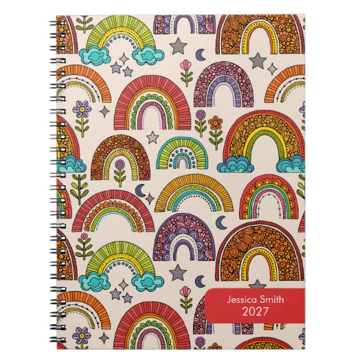 Buntes Regenbogen-Notizbuch Notizblock (Vorderseite)