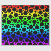 Buntes Regenbogen Punkte-Geschenkpapier Geschenkpapier (Flach)