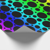 Buntes Regenbogen Punkte-Geschenkpapier Geschenkpapier (Ecke)