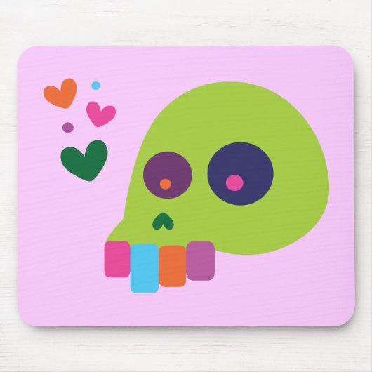 Buntes Regenbogen-Schädel Mousepad (Vorne)
