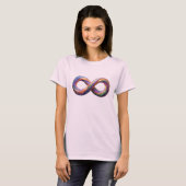 Buntes Regenbogen-Unendlichkeitssymbol T-Shirt (Vorne ganz)