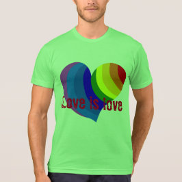 Buntes Regenbogenherz sagt, dass "Liebe ist Liebe T-Shirt