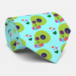 Buntes Regenbogentotenkopf Krawatte