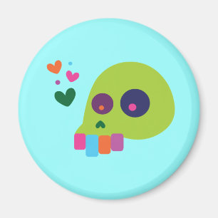 Buntes Regenbogentotenkopf Magnet