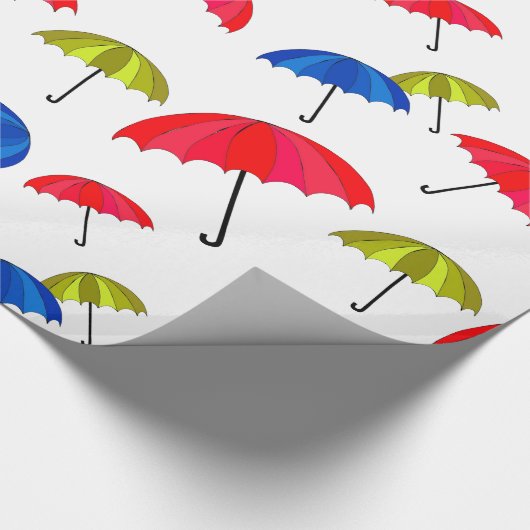 Buntes Regenschirm-Packpapier Geschenkpapier (Ecke)