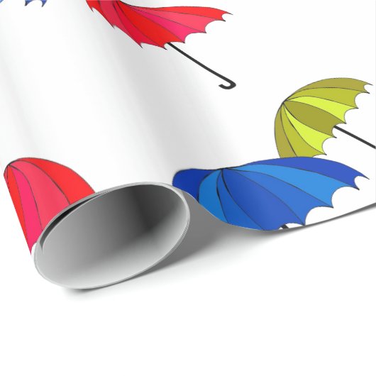 Buntes Regenschirm-Packpapier Geschenkpapier (Rolleneckpunkt)