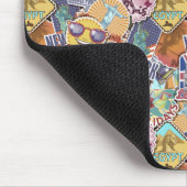 Buntes Reise-Aufkleber-Muster Mousepad (Ecke)