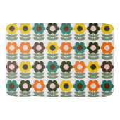 Buntes Retro Blumen Badematte (Vorderseite)