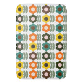 Buntes Retro Blumen Badematte (Vorderseite Vertikal)