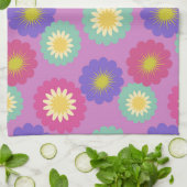 Buntes Retro-Blumen-Küchentuch Geschirrtuch (Gefaltet)