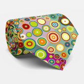 Buntes Retro Stellenmuster + Ihre Ideen Krawatte (Gerollt)