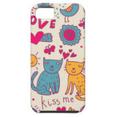 Buntes romantisches Muster Case-Mate iPhone Hülle (Rückseite)