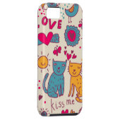 Buntes romantisches Muster Case-Mate iPhone Hülle (Rückseite/rechts)