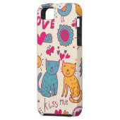 Buntes romantisches Muster Case-Mate iPhone Hülle (Rückseite Links)