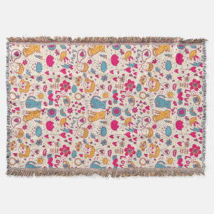 Buntes romantisches Muster Decke