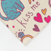 Buntes romantisches Muster Fleecedecke (Ecke)