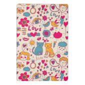 Buntes romantisches Muster Mini Klemmbrett (Rückseite)